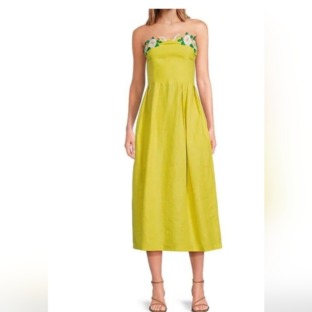 Fanm Mon Citron White Full Bloom Rose Embroidered Size XL - Picture 6 of 16